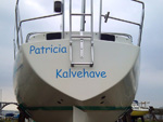 Nyt bådnavn monteret